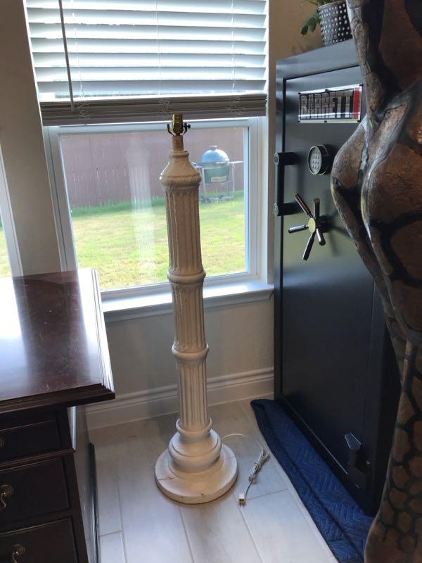 Antique lamp before restoration