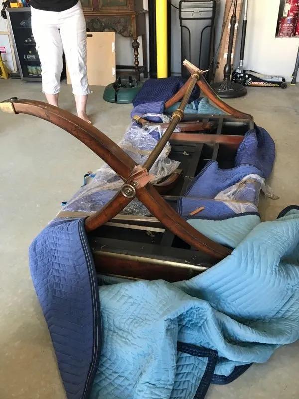 Office desk before restoration
