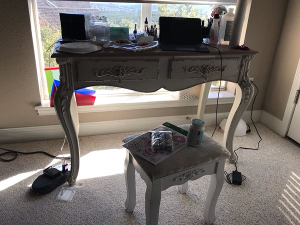 Antique desk before restoration